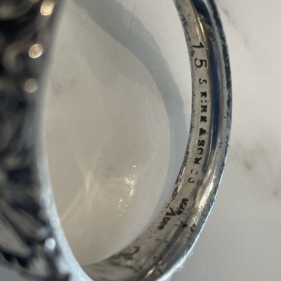 RARE ANTIQUE REPOUSSE KIRK STERLING SILVER BABY Reverse BENT SPOON NO MONO 1896 - Picture 7 of 7